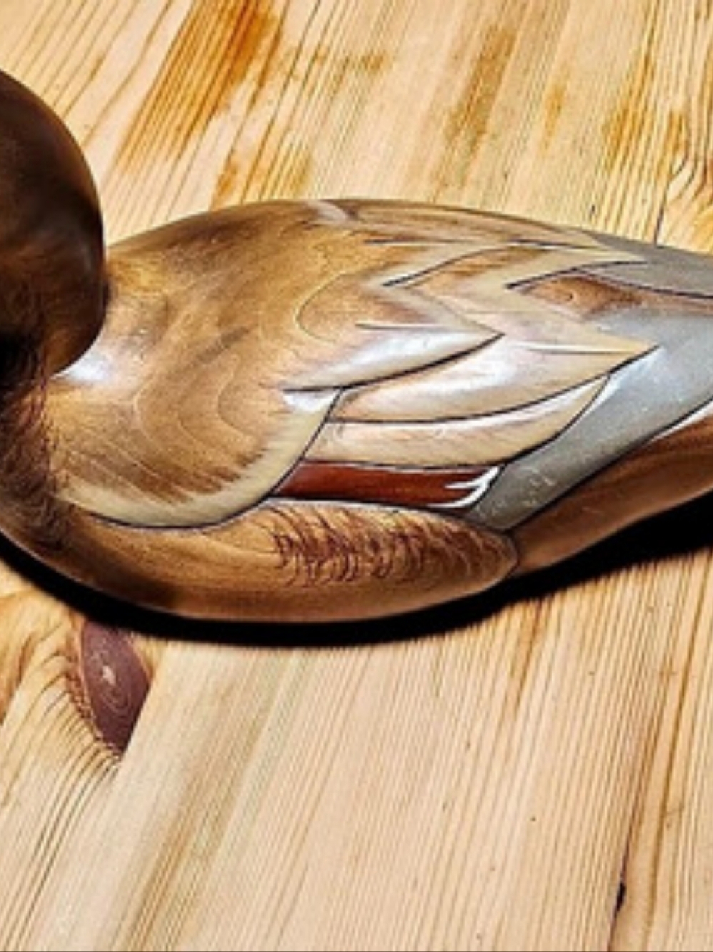 1985 Wooden Handcarved Duck Decoy Pintail Hen